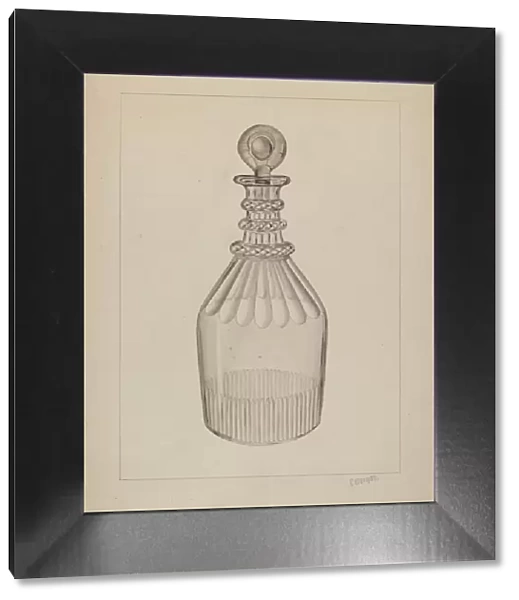 Clear Glass Decanter, c. 1937. Creator: Raymond Manupelli