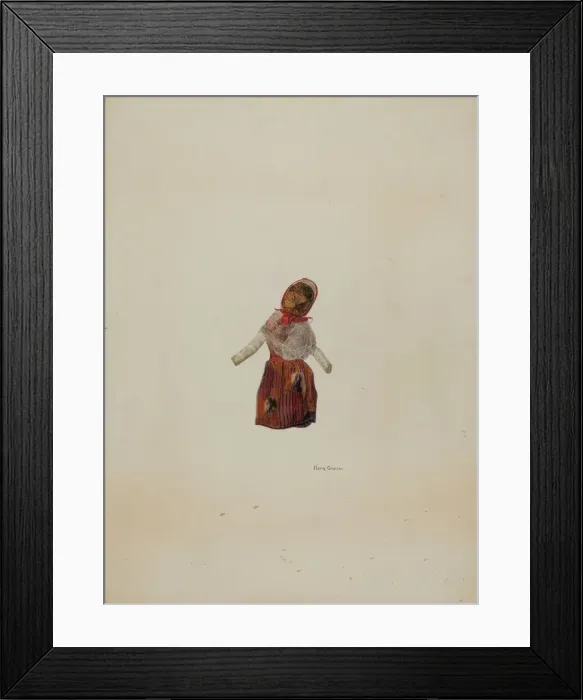 Framed Print : Hickory Nut Doll, c. 1938. Creator: Harry Grossen Framed Print : Hickory Nut Doll, c. 1938. Creator: Harry Grossen