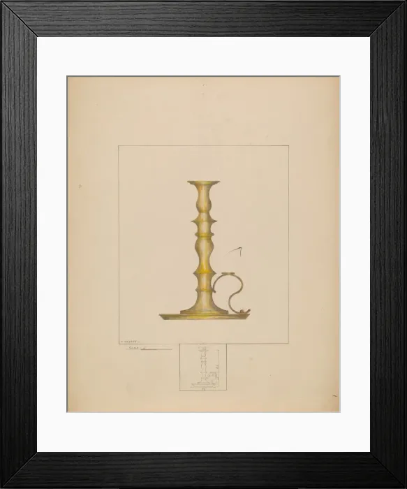 Framed Print : Candlestick, c. 1937. Creator: Henry Meyers Framed Print : Candlestick, c. 1937. Creator: Henry Meyers