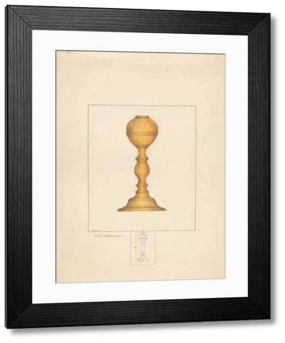 Framed Print : Candlestick, c. 1937. Creator: Henry Meyers Framed Print : Candlestick, c. 1937. Creator: Henry Meyers