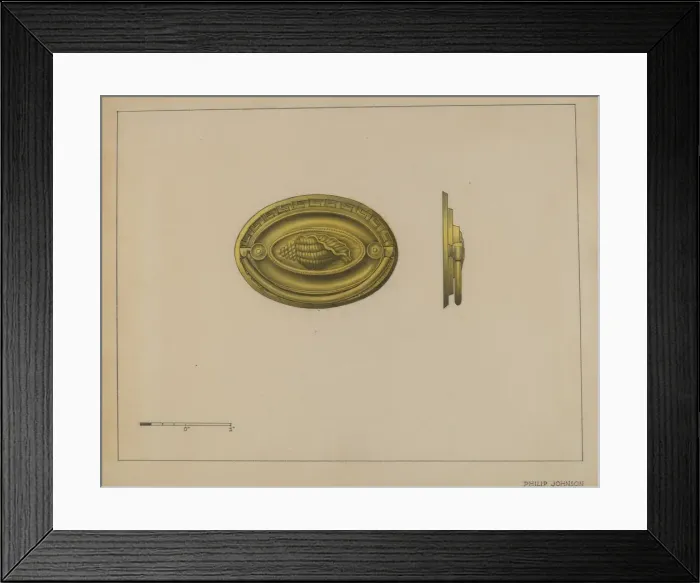 Framed Print : Drawer Pull, c. 1937. Creator: Philip Johnson Framed Print : Drawer Pull, c. 1937. Creator: Philip Johnson