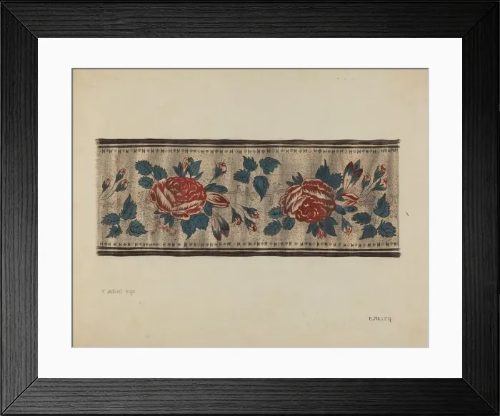 Framed Print : Chintz Border, c. 1937. Creator: Edith Miller Framed Print : Chintz Border, c. 1937. Creator: Edith Miller
