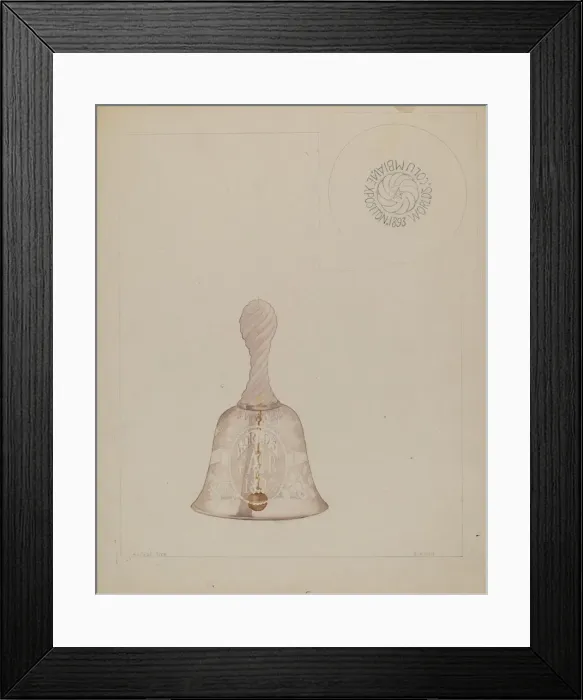 Framed Print : Glass Bell, c. 1936. Creator: Samuel O. Klein Framed Print : Glass Bell, c. 1936. Creator: Samuel O. Klein