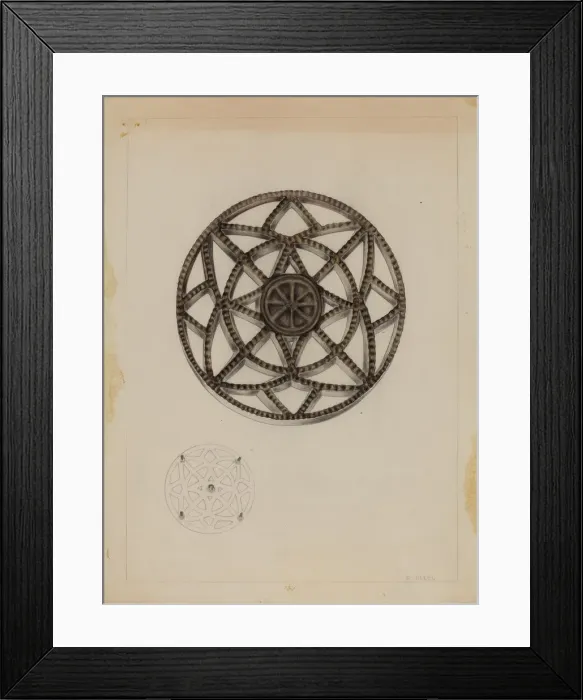 Framed Print : Trivet, c. 1937. Creator: Edith Miller Framed Print : Trivet, c. 1937. Creator: Edith Miller