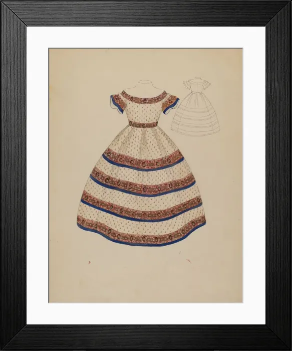 Framed Print : Childs Dress, c. 1937. Creator: Marie Mitchell Framed Print : Childs Dress, c. 1937. Creator: Marie Mitchell