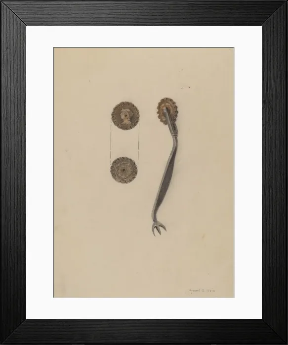 Framed Print : Pie Crust Crimper, c. 1937. Creator: Samuel O. Klein Framed Print : Pie Crust Crimper, c. 1937. Creator: Samuel O. Klein