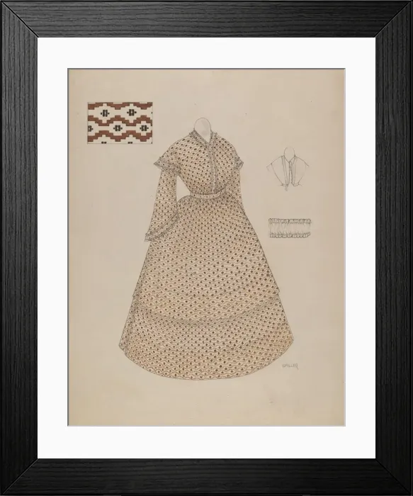 Framed Print : Dress, c. 1937. Creator: Edith Miller Framed Print : Dress, c. 1937. Creator: Edith Miller