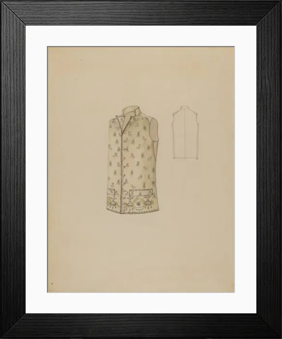 Framed Print : Waistcoat, c. 1936. Creator: Rosalia Lane Framed Print : Waistcoat, c. 1936. Creator: Rosalia Lane