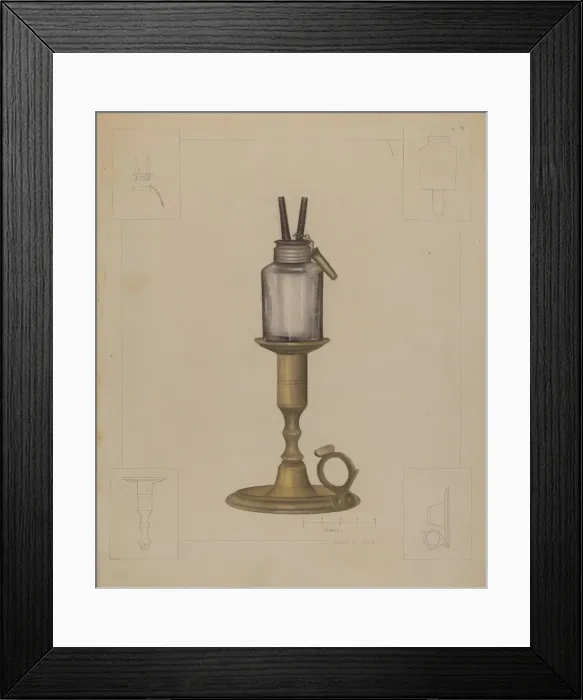 Framed Print : Peg Lamp, c. 1937. Creator: Samuel O. Klein Framed Print : Peg Lamp, c. 1937. Creator: Samuel O. Klein
