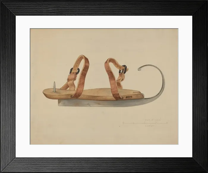 Framed Print : Ice Skate, c. 1937. Creator: Samuel O. Klein Framed Print : Ice Skate, c. 1937. Creator: Samuel O. Klein