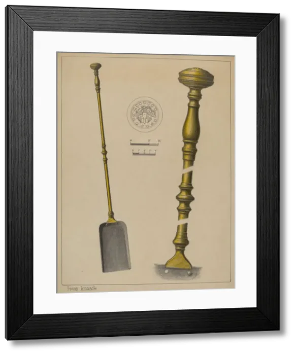 Framed Print : Fire Shovel, c. 1937. Creator: Hans Korsch Framed Print : Fire Shovel, c. 1937. Creator: Hans Korsch