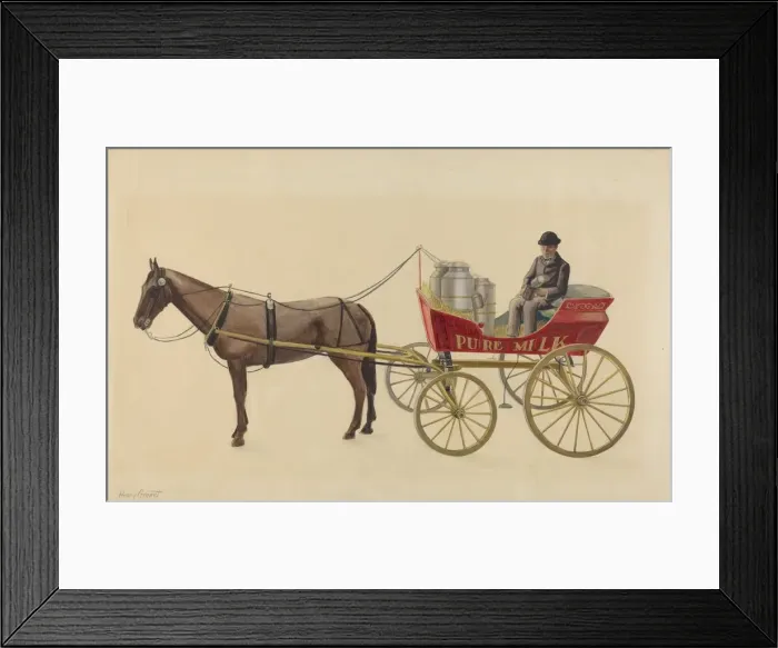 Framed Print : Toy Milk Wagon, c. 1937. Creator: Henry Granet Framed Print : Toy Milk Wagon, c. 1937. Creator: Henry Granet