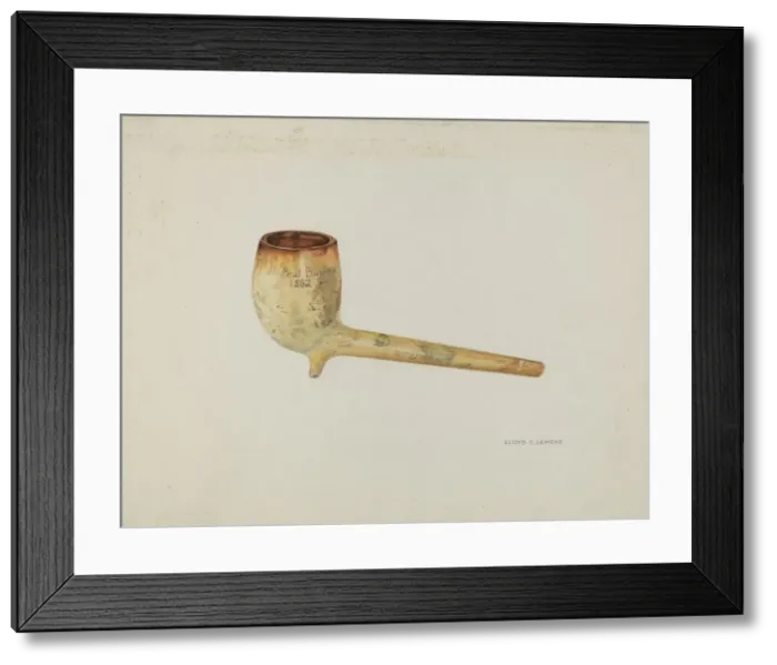 Framed Print : Pipe, c. 1937. Creator: Lloyd Charles Lemcke Framed Print : Pipe, c. 1937. Creator: Lloyd Charles Lemcke