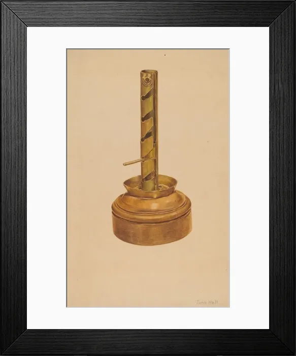 Framed Print : Candlestick, c. 1938. Creator: John Hall Framed Print : Candlestick, c. 1938. Creator: John Hall