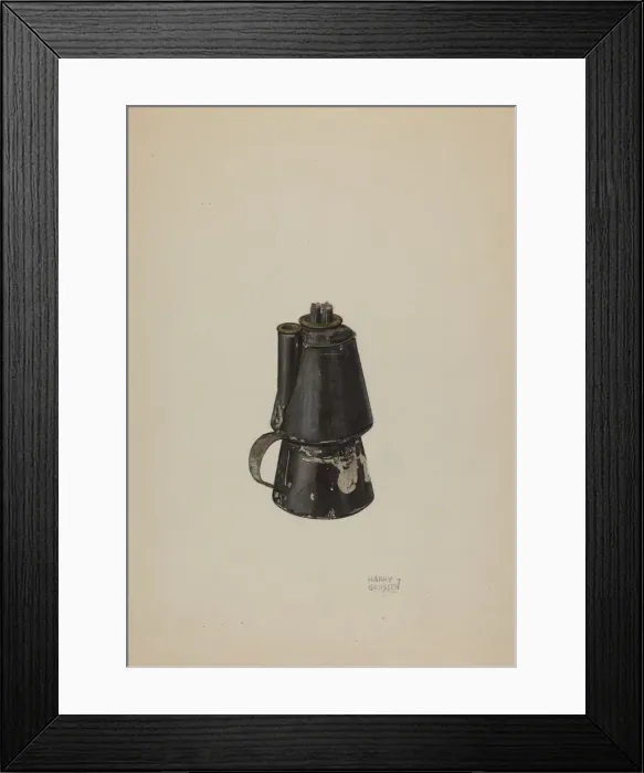 Framed Print : Petticoat Lamp, c. 1937. Creator: Harry Grossen Framed Print : Petticoat Lamp, c. 1937. Creator: Harry Grossen