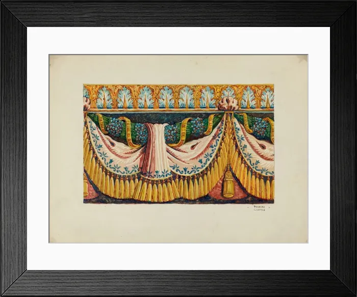 Framed Print : Wall Paper Border Design, c. 1936. Creator: Frances Lichten Framed Print : Wall Paper Border Design, c. 1936. Creator: Frances Lichten