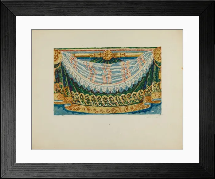 Framed Print : Wall Paper Border Design, c. 1936. Creator: Frances Lichten Framed Print : Wall Paper Border Design, c. 1936. Creator: Frances Lichten