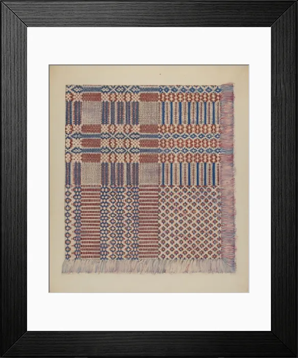 Framed Print : Coverlet, c. 1938. Creator: Katherine Hastings Framed Print : Coverlet, c. 1938. Creator: Katherine Hastings
