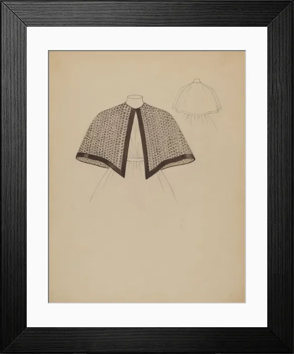 Framed Print : Cape, c. 1937. Creator: Rosalia Lane Framed Print : Cape, c. 1937. Creator: Rosalia Lane