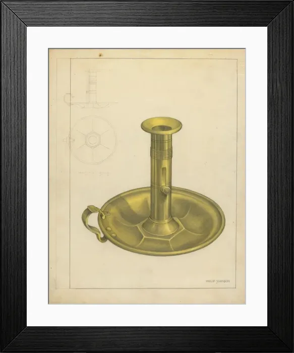 Framed Print : Candlestick, c. 1939. Creator: Philip Johnson Framed Print : Candlestick, c. 1939. Creator: Philip Johnson