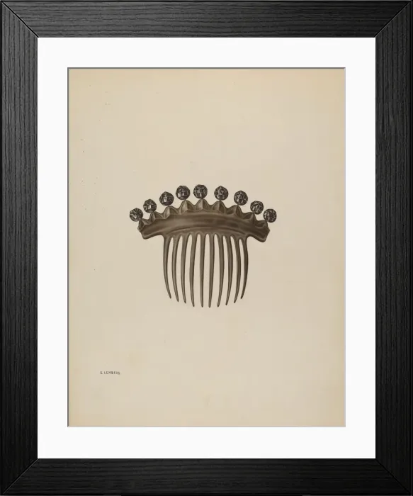 Framed Print : Comb, c. 1939. Creator: Gertrude Lemberg Framed Print : Comb, c. 1939. Creator: Gertrude Lemberg