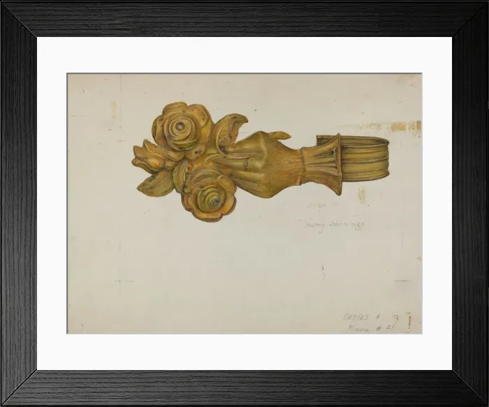 Framed Print : Tie-back, c. 1938. Creator: Harry Jennings Framed Print : Tie-back, c. 1938. Creator: Harry Jennings