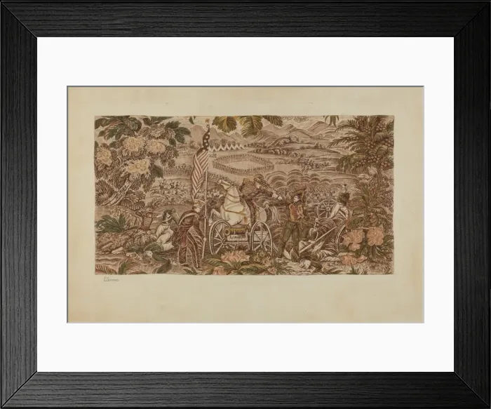 Framed Print : Historical Printed Textile, c. 1939. Creator: Joseph Lubrano Framed Print : Historical Printed Textile, c. 1939. Creator: Joseph Lubrano