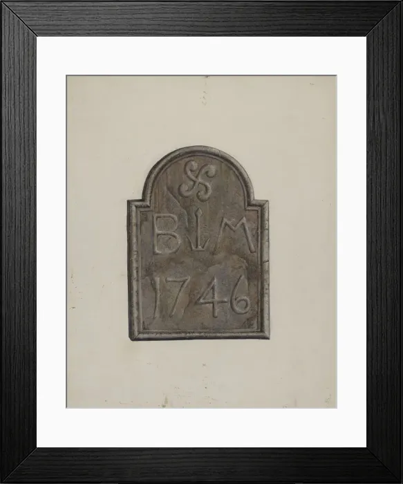 Framed Print : Carved Date Stone, c. 1939. Creator: Leslie Macklem