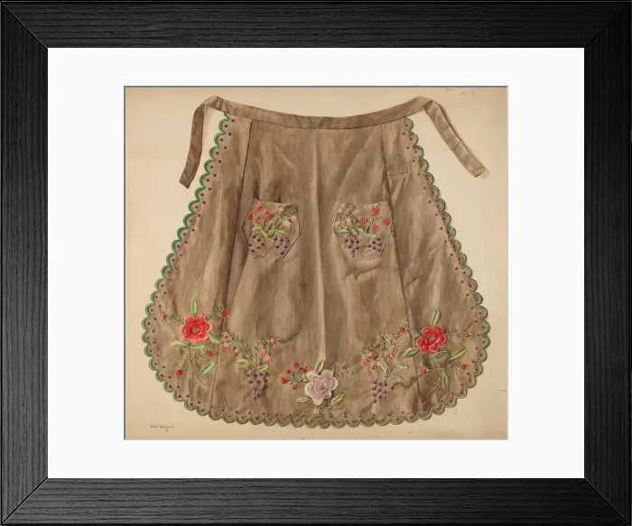 Framed Print : Sewing Apron, c. 1939. Creator: Edith Magnette Framed Print : Sewing Apron, c. 1939. Creator: Edith Magnette