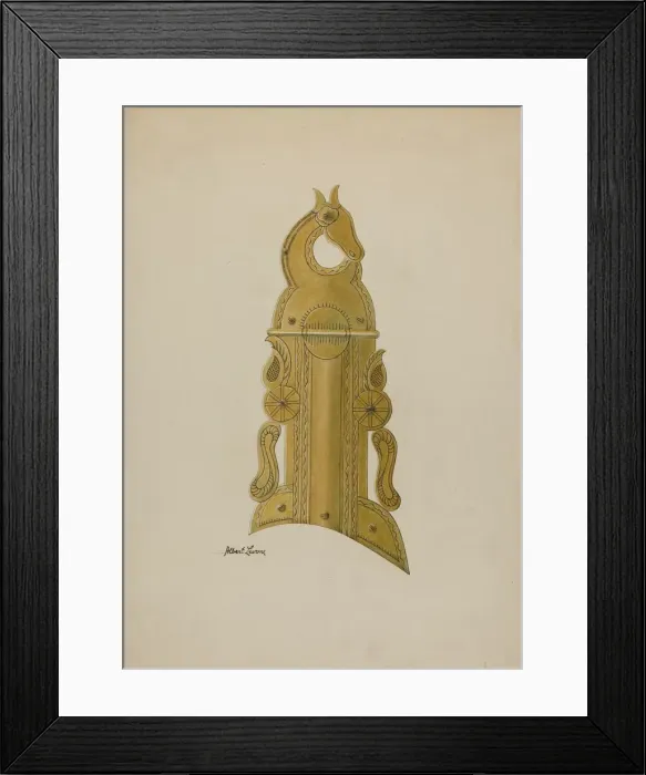 Framed Print : Patch Box of Kentucky Rifle, c. 1938. Creator: Albert J. Levone Framed Print : Patch Box of Kentucky Rifle, c. 1938. Creator: Albert J. Levone