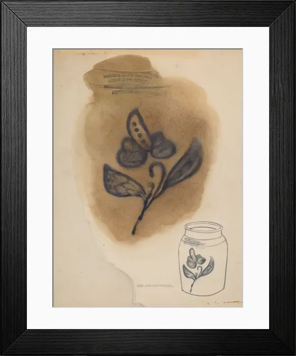 Framed Print : Jar, c. 1938. Creator: George Loughridge Framed Print : Jar, c. 1938. Creator: George Loughridge