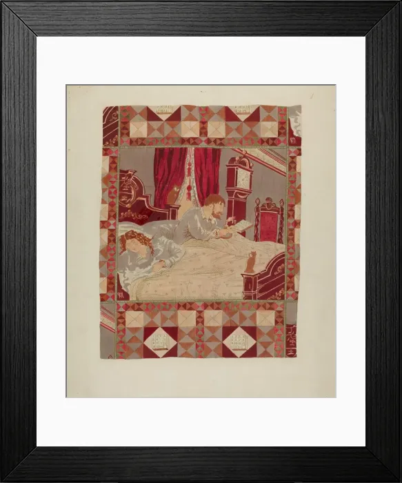 Framed Print : Printed Cotton, c. 1940. Creator: Henry Granet Framed Print : Printed Cotton, c. 1940. Creator: Henry Granet