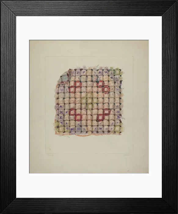 Framed Print : Wool Cushion Top, c. 1938. Creator: Frank J Mace Framed Print : Wool Cushion Top, c. 1938. Creator: Frank J Mace
