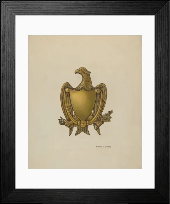 Framed Print : Door Knocker, c. 1940. Creator: Frank Gray Framed Print : Door Knocker, c. 1940. Creator: Frank Gray