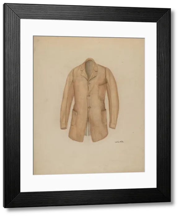 Framed Print : Mans Sack Coat, c. 1938. Creator: Edith Miller Framed Print : Mans Sack Coat, c. 1938. Creator: Edith Miller