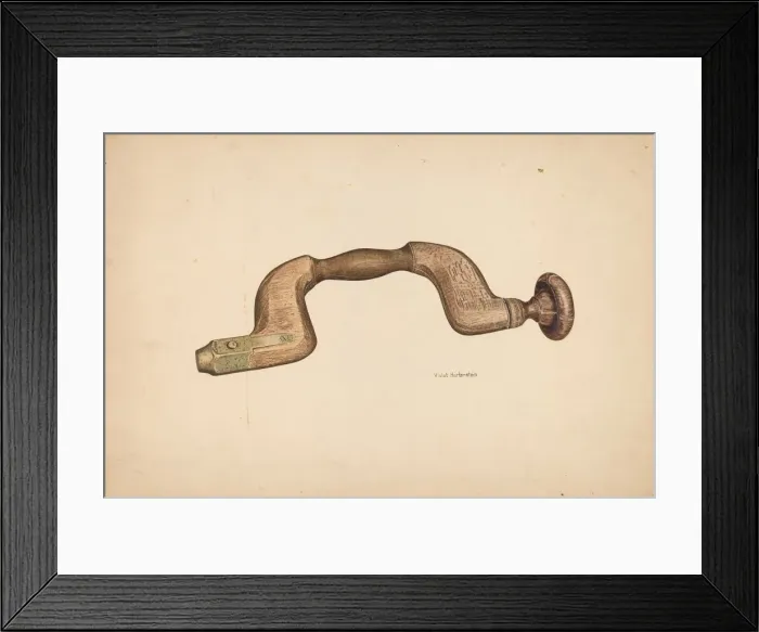 Framed Print : Brace (Wooden), c. 1940. Creator: Violet Hartenstein Framed Print : Brace (Wooden), c. 1940. Creator: Violet Hartenstein