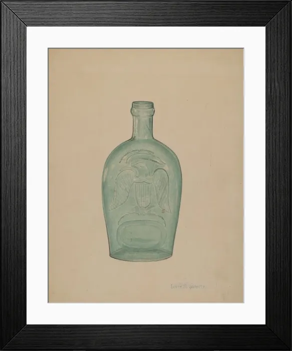 Framed Print : Glass Bottle, c. 1939. Creator: LeRoy Griffith