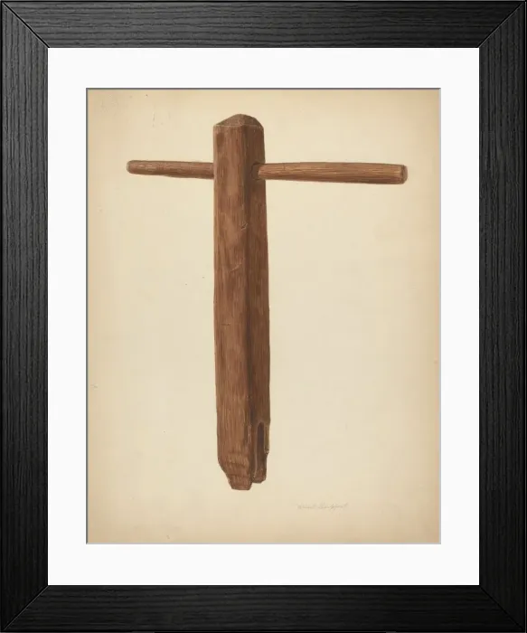 Framed Print : Wrench for Tightening Rope Bed, c. 1939. Creator: Albert Geuppert Framed Print : Wrench for Tightening Rope Bed, c. 1939. Creator: Albert Geuppert