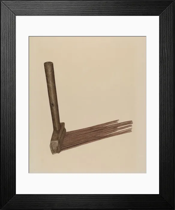 Framed Print : Hatchel (Flax Comb), c. 1939. Creator: LeRoy Griffith Framed Print : Hatchel (Flax Comb), c. 1939. Creator: LeRoy Griffith
