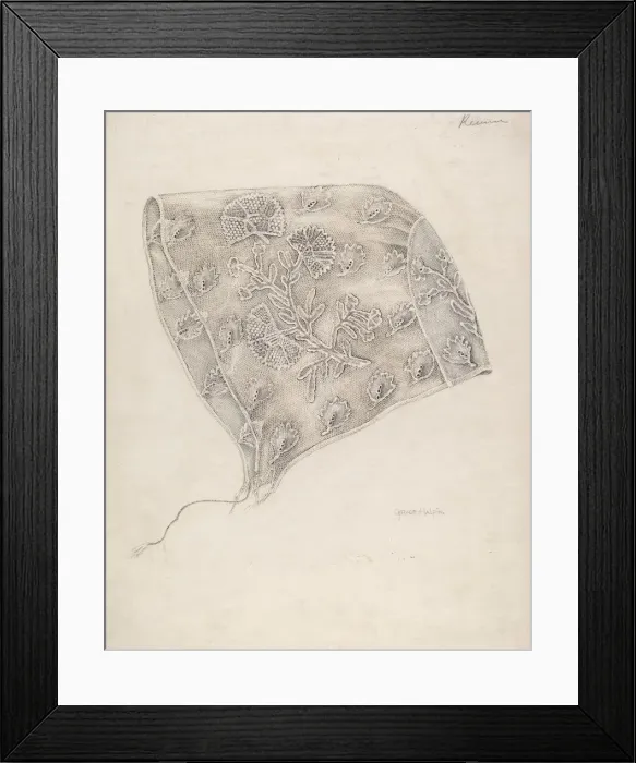 Framed Print : Infants Cap, c. 1939. Creator: Grace Halpin Framed Print : Infants Cap, c. 1939. Creator: Grace Halpin