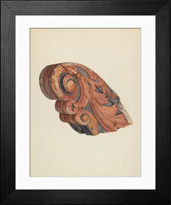 Framed Print : Billethead from Myrtie B. Crowley, c. 1939. Creator: Jane Iverson Framed Print : Billethead from Myrtie B. Crowley, c. 1939. Creator: Jane Iverson