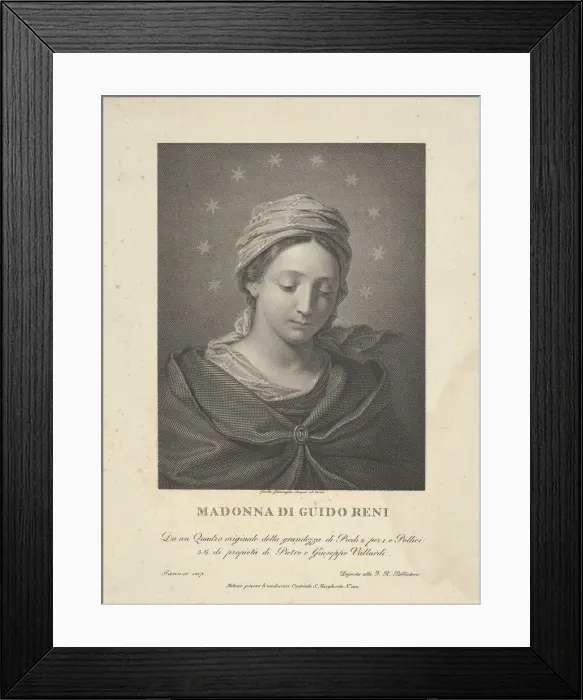 Framed Print : The Virgin in half length looking down... 1810-30. Creator: Giovita Garavaglia Framed Print : The Virgin in half length looking down... 1810-30. Creator: Giovita Garavaglia