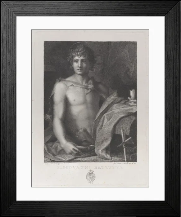 Framed Print : Saint John the Baptist, ca. 1843. Creator: Gioan Battista Nocchi