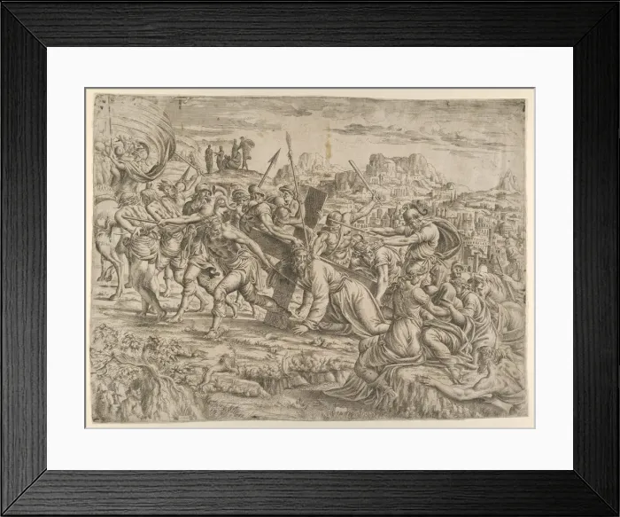 Framed Print : Carrying of the Cross, 1544. Creator: Jean Mignon Framed Print : Carrying of the Cross, 1544. Creator: Jean Mignon