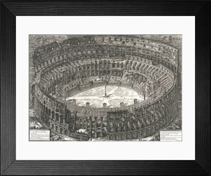 Framed Print : Veduta dell Anfiteatro Flavio detto il Colosseo, 1776. Creator Framed Print : Veduta dell Anfiteatro Flavio detto il Colosseo, 1776. Creator