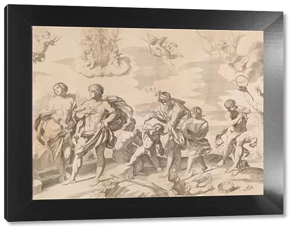 Bacchus with his companions discovering Ariadne on the island of Naxos, after Reni, 165