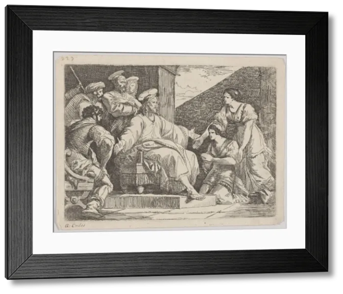 Framed Print : Christ seated preaching, 1766?. Creator: Giuseppe Cades Framed Print : Christ seated preaching, 1766?. Creator: Giuseppe Cades