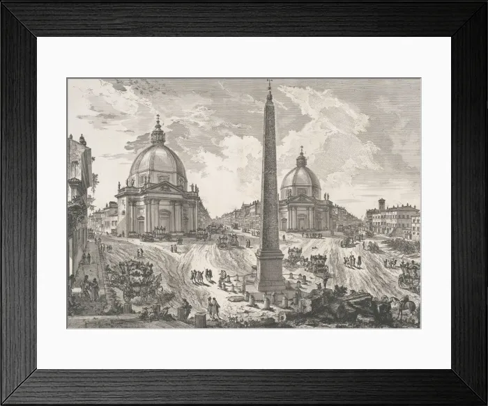 Framed Print : The Piazza del Popolo (Veduta della Piazza del Popolo), ca. 1750 Framed Print : The Piazza del Popolo (Veduta della Piazza del Popolo), ca. 1750