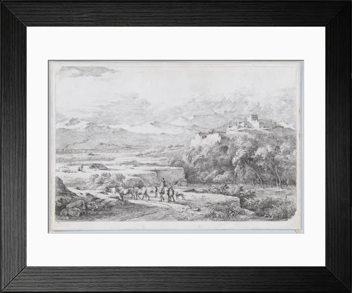 Framed Print : Landscape after Van der Cabel, ca. 1773. Creator: Jean-Jacques de Boissieu Framed Print : Landscape after Van der Cabel, ca. 1773. Creator: Jean-Jacques de Boissieu