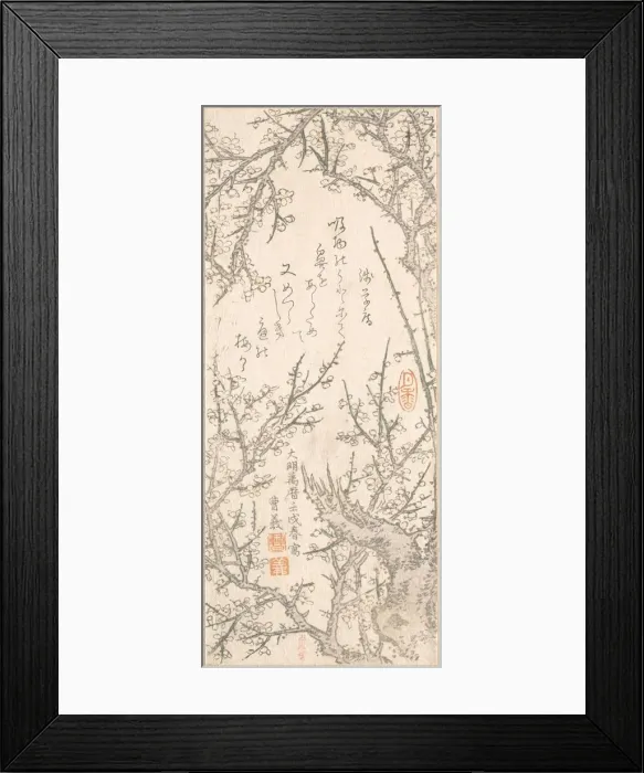 Framed Print : Plum Tree in Blossom, 1813. Creator: Kitao Shigemasa Framed Print : Plum Tree in Blossom, 1813. Creator: Kitao Shigemasa